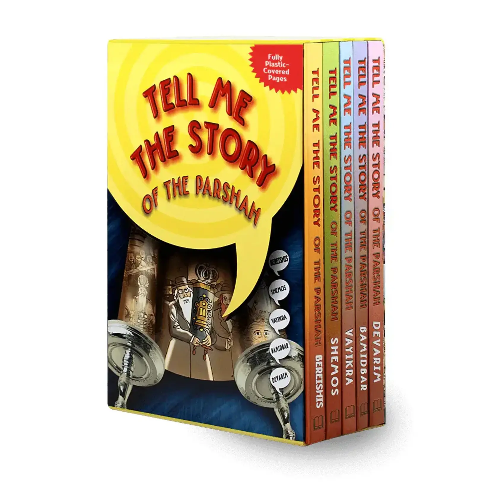 Tell Me The Story Of The Parsha 5Volume Set-Plastic Coated Pages