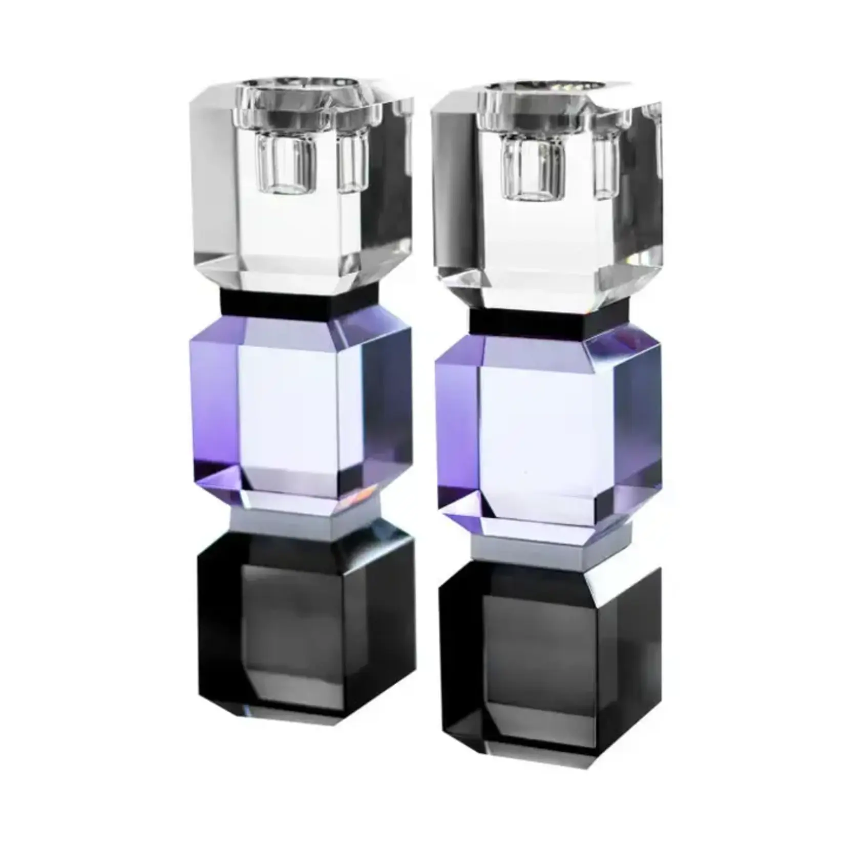 Lavender/Black Candlesticks