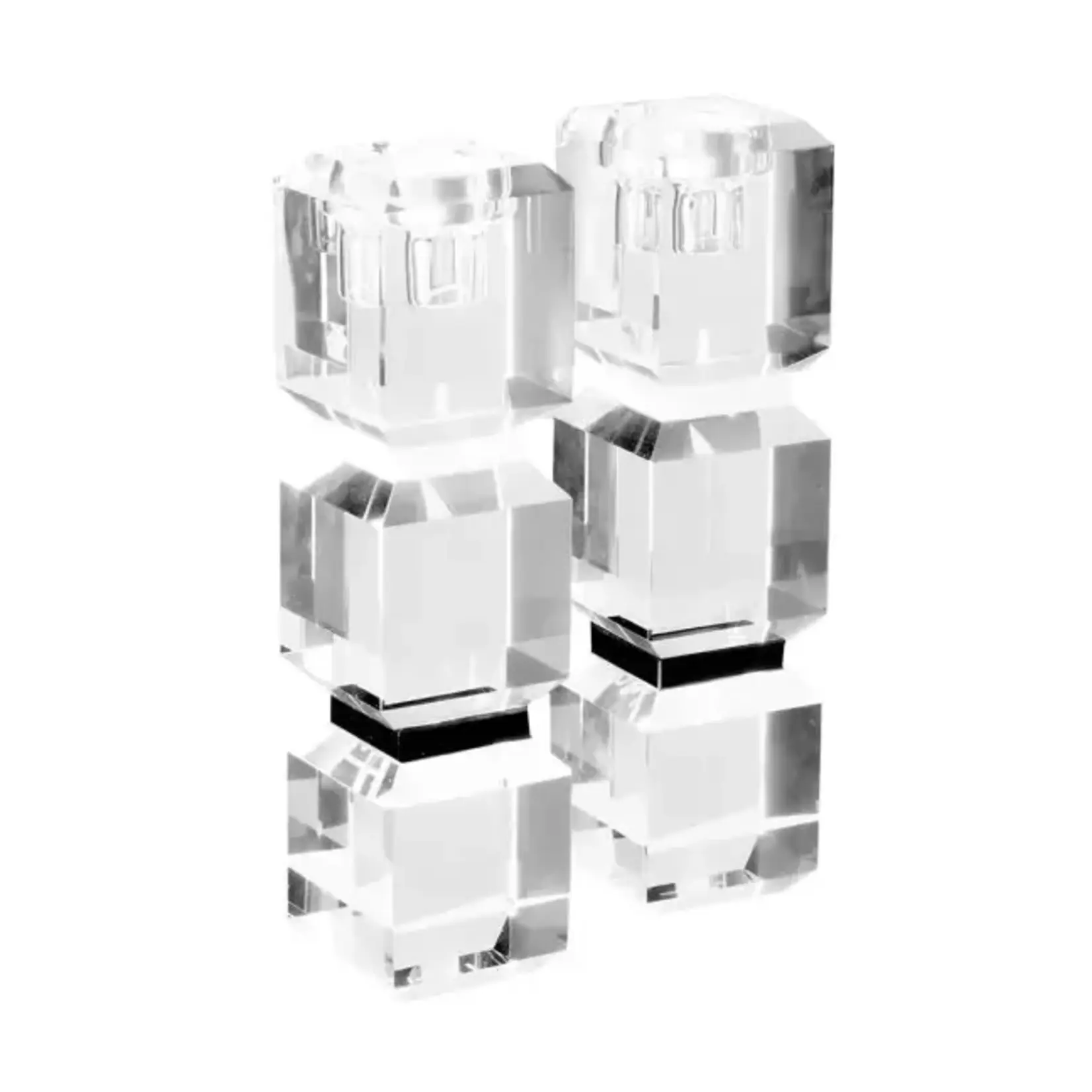 Black/ Clear Candlesticks