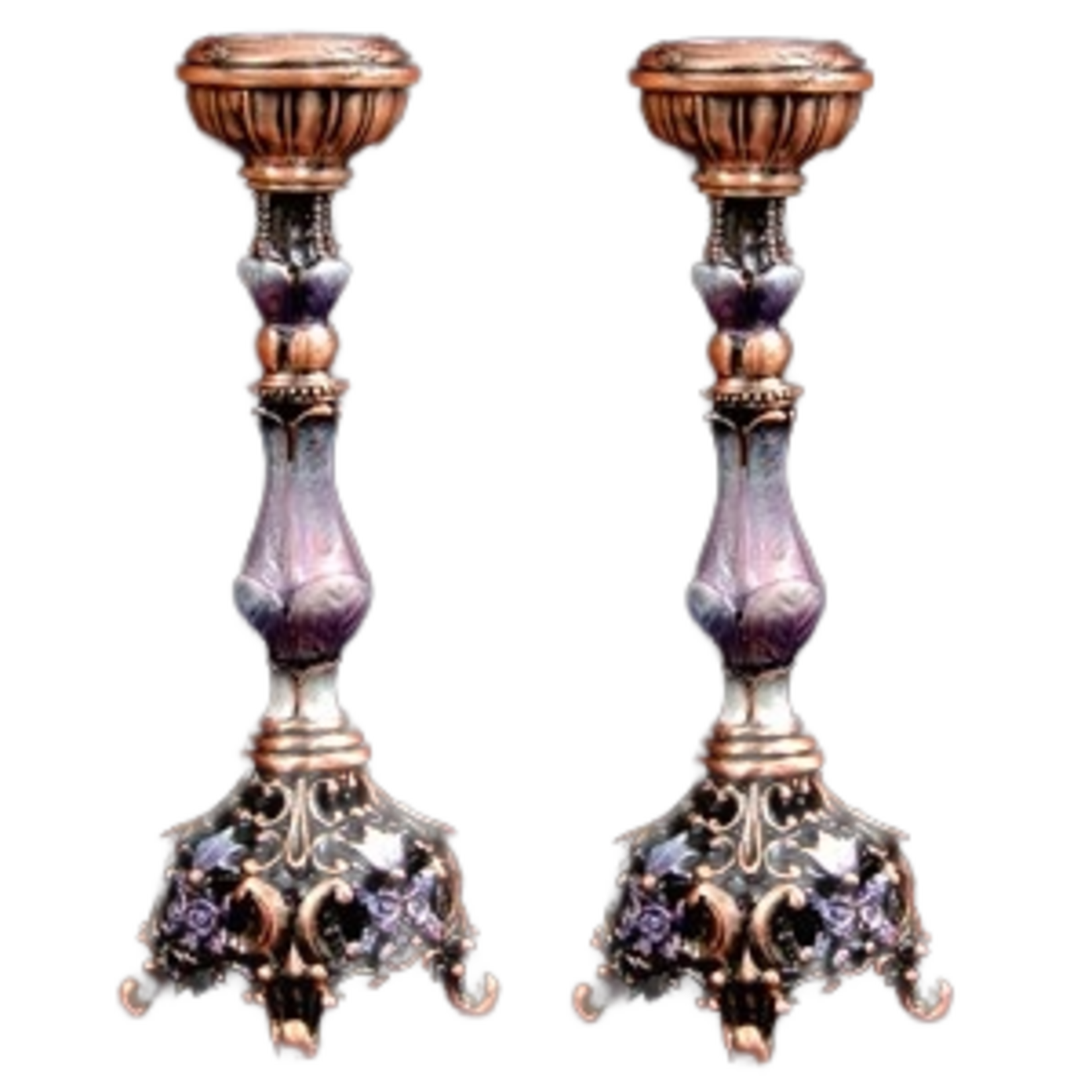 Purple/Gold Candlesticks