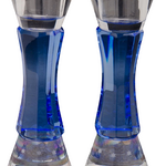 Blue Crystal with Stars Candlesticks