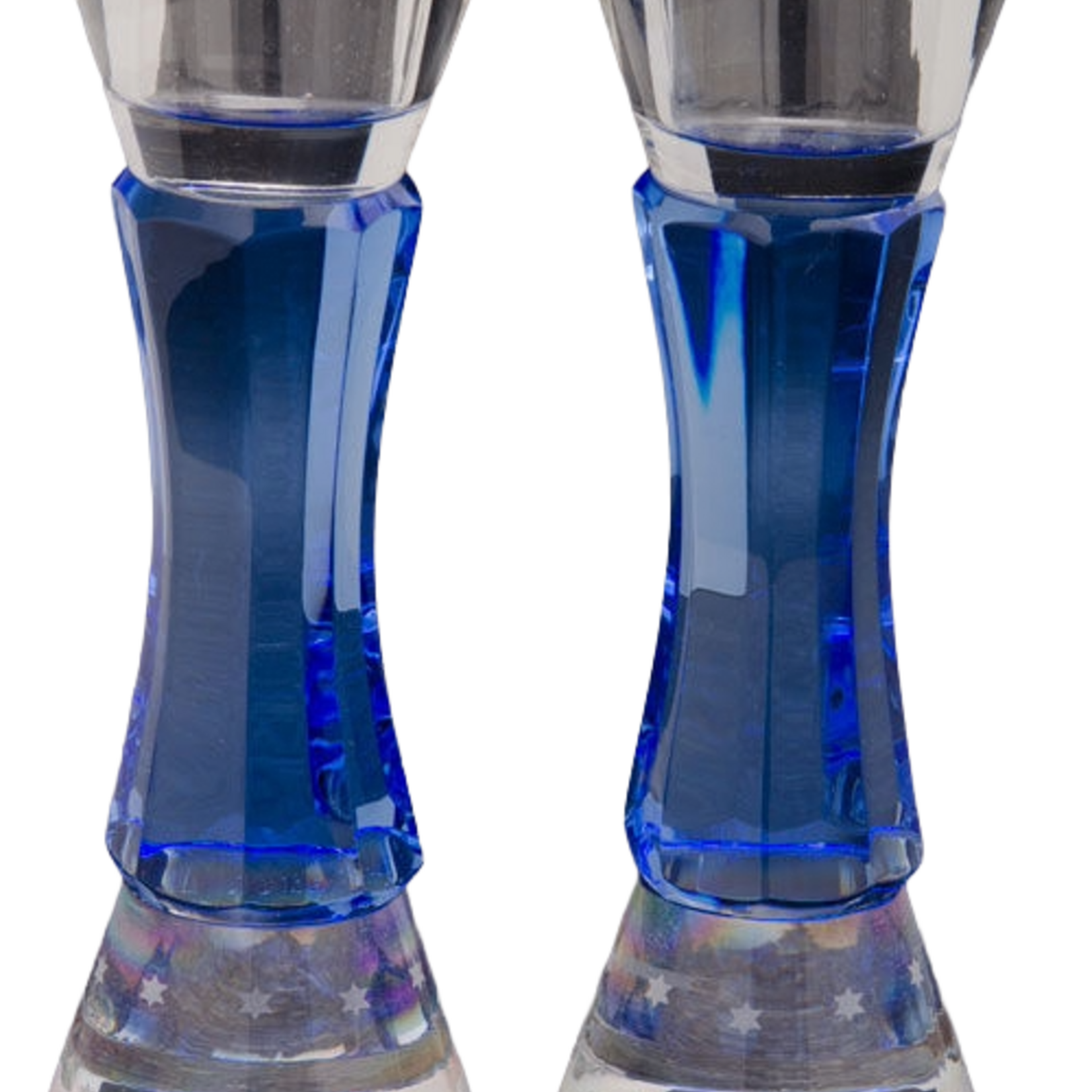 Blue Crystal with Stars Candlesticks