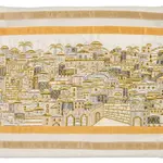 Full Embroidered Jerusalem Tallit Bag-Gold