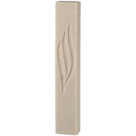 Stone-Like Mezuzah Case - Beige - 12cm