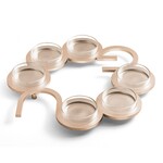 Aluminum Passover Seder Plate - Pesach Letters - Champagne