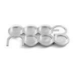 Rectangle Aluminum Seder Plate - Pesach Letters - Silver