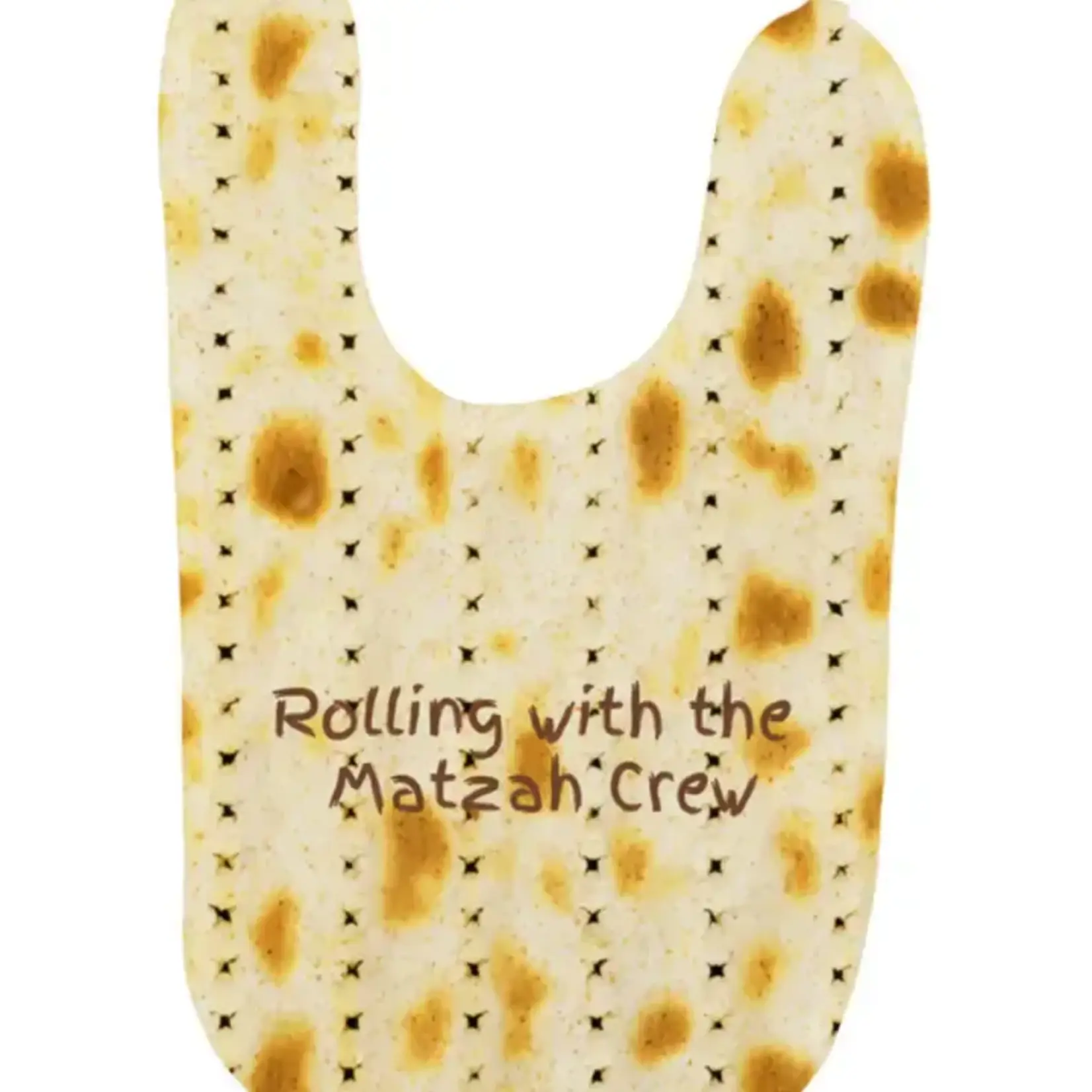 "Rolling With the Matzah Crew" Baby Bib