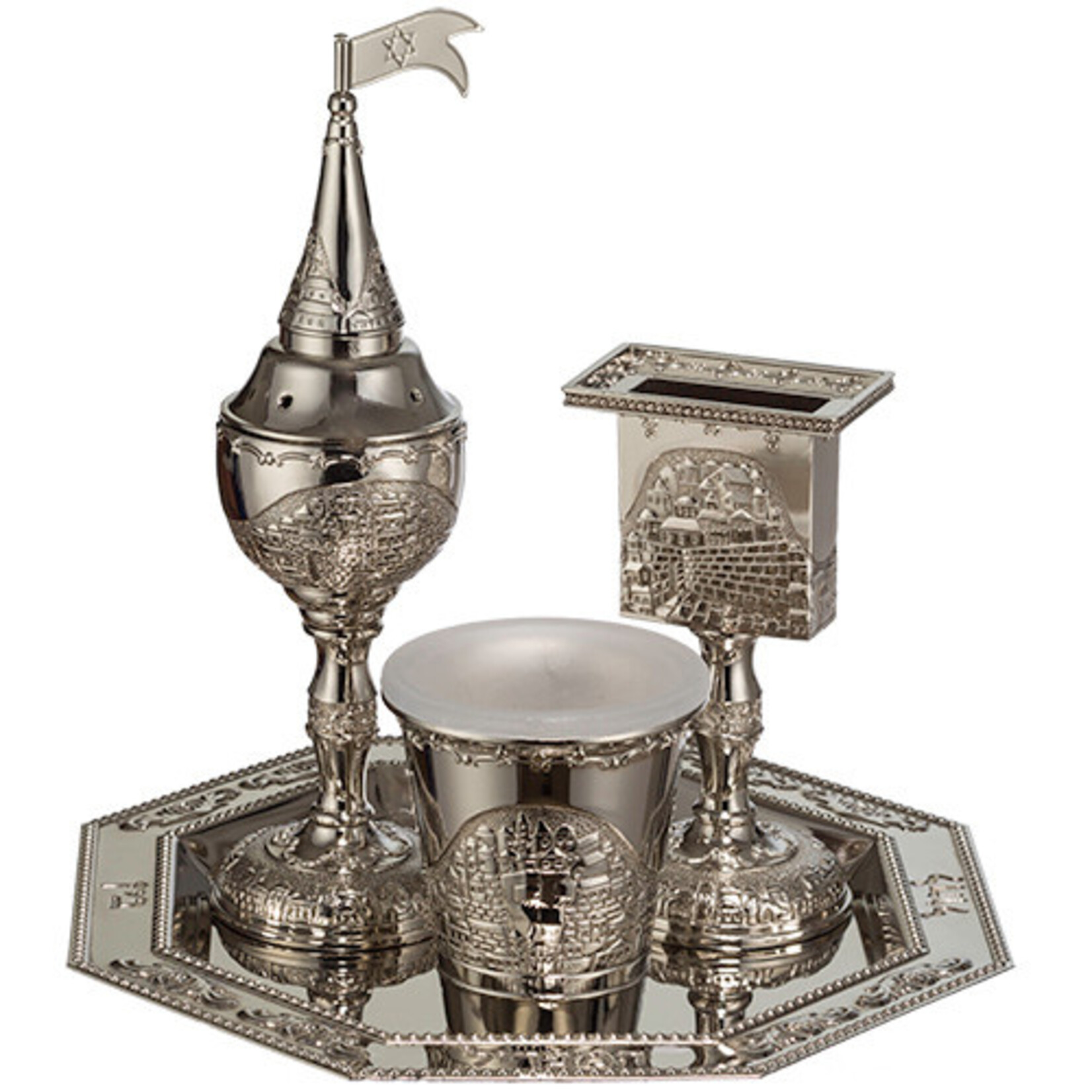 Nickel Jerusalem Havdalah Set