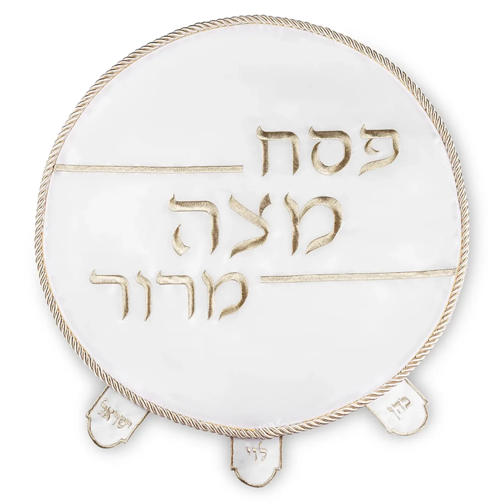 Modern Round Matzah Cover - Gold/Pesach-Matzah-Maror