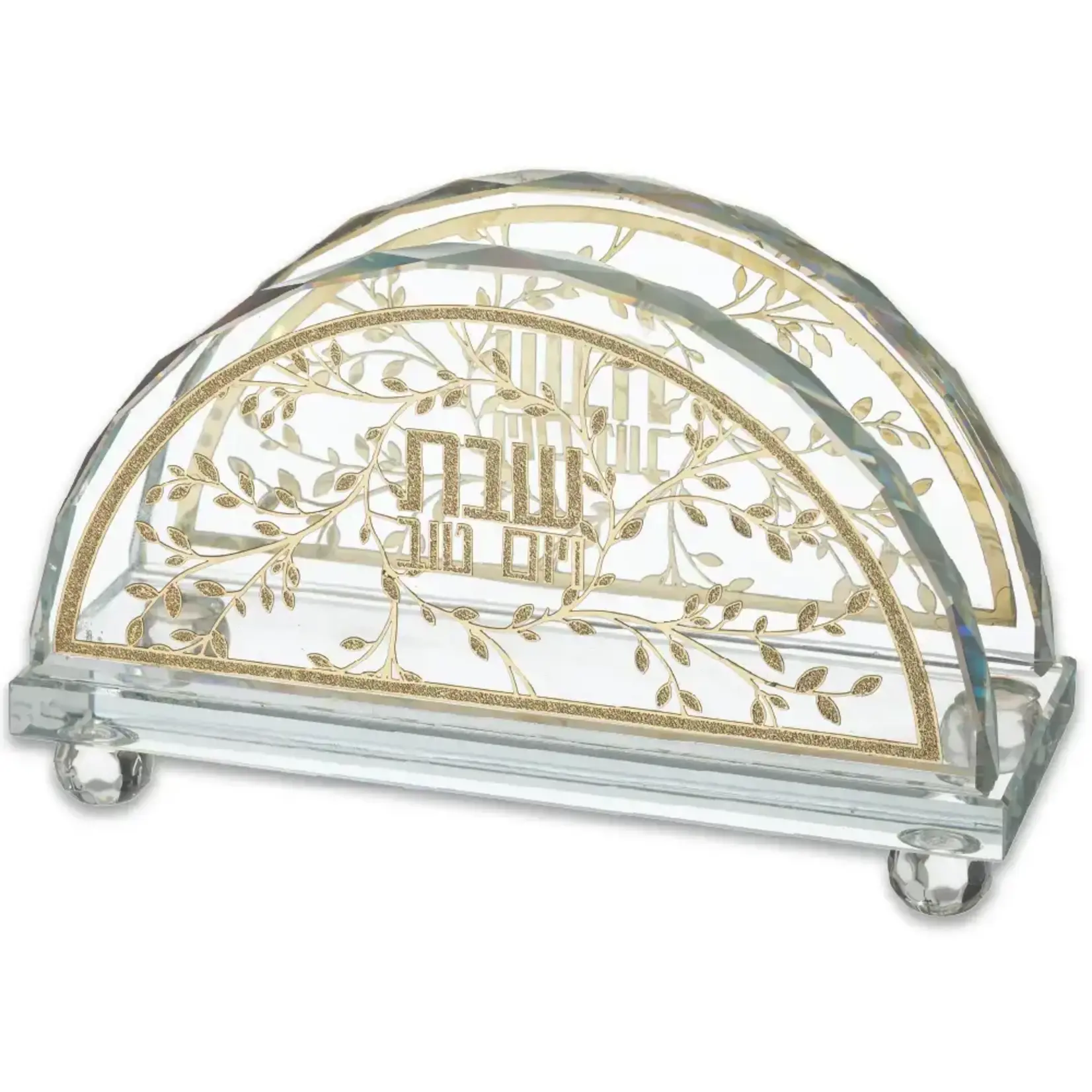 Crystal Napkin Holder - Shabbat and Yom Tov