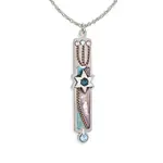 Petite Purple Mezuzah Necklace
