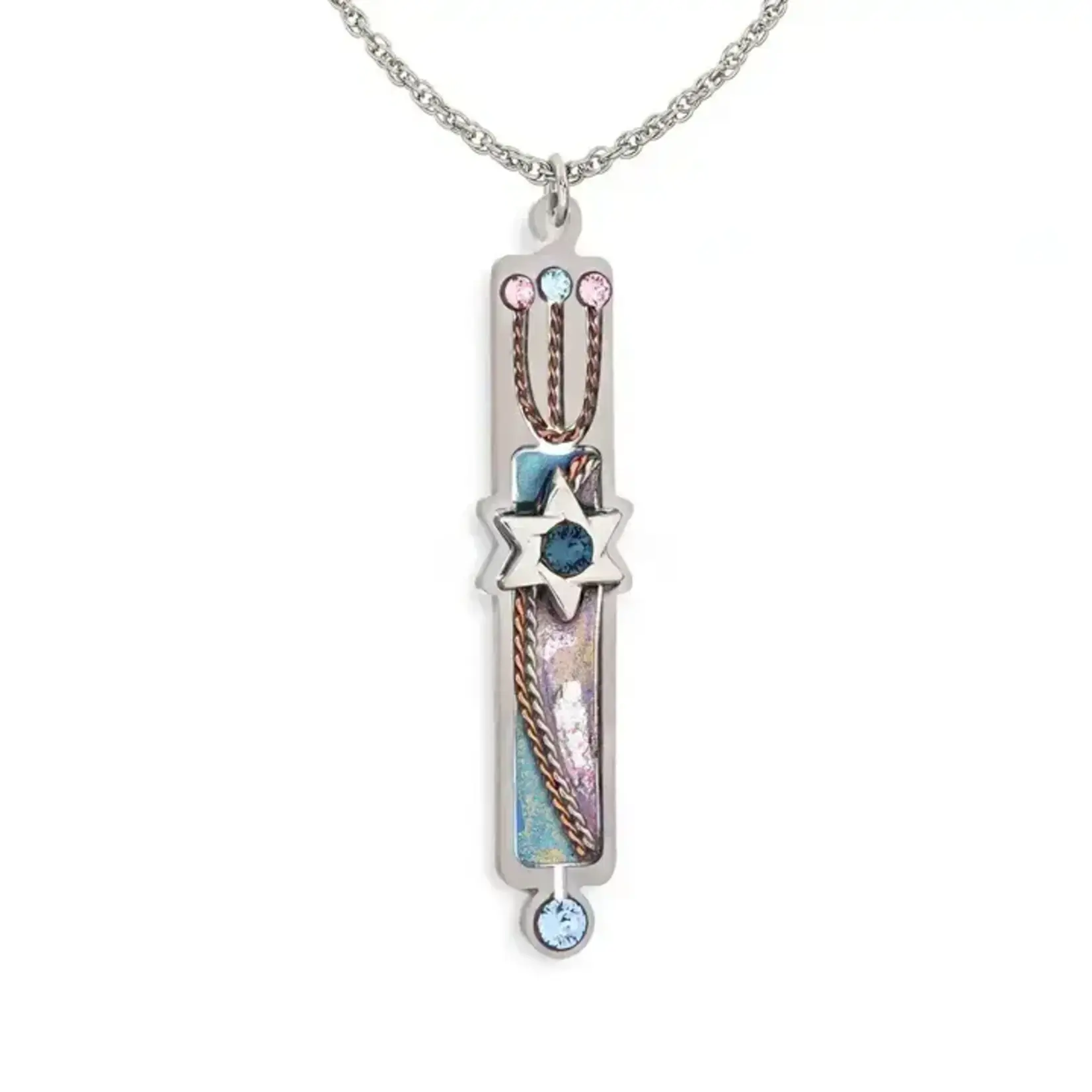 Petite Purple Mezuzah Necklace