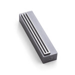 Elongated Shin Mezuzah - Dark Gray/Silver - 7cm