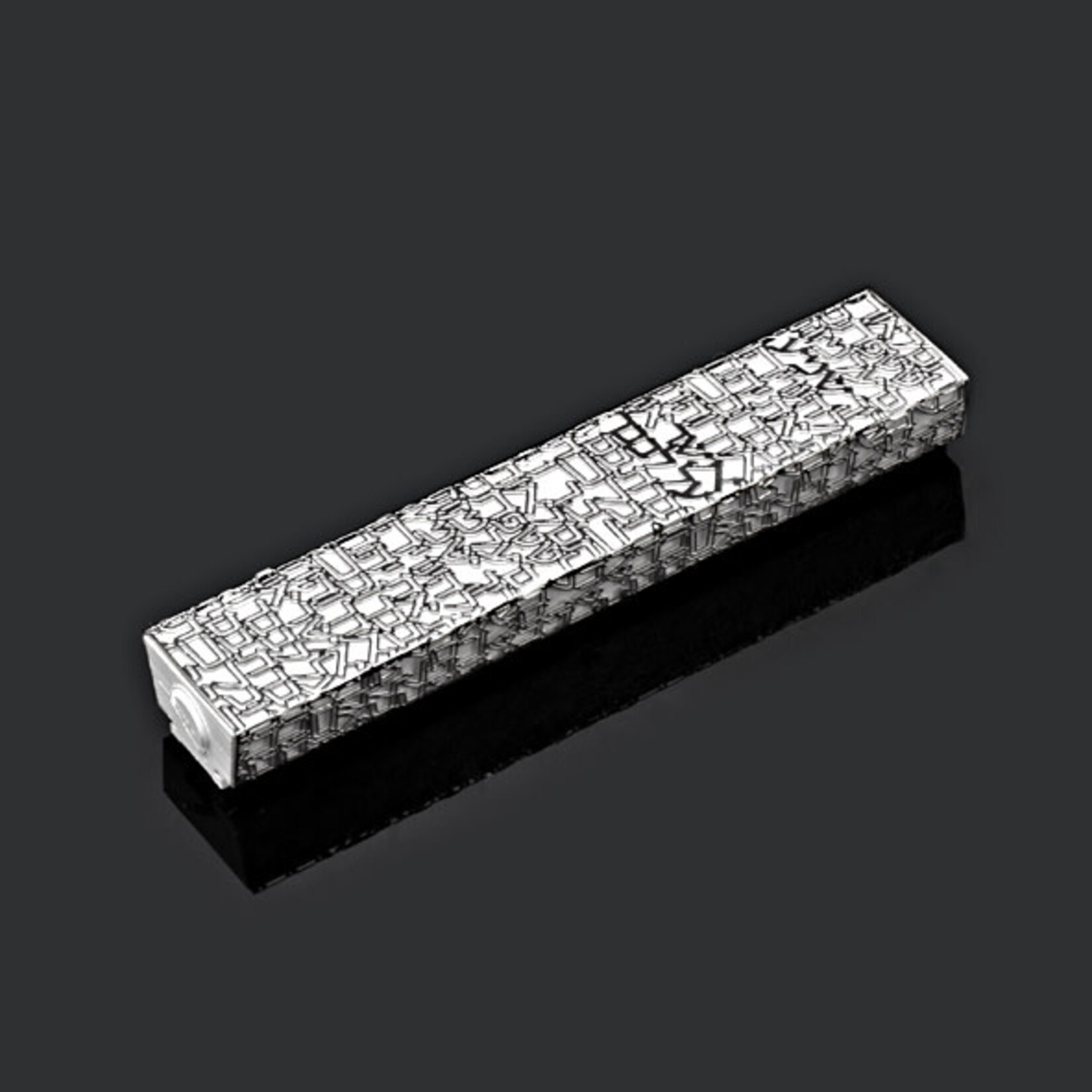 Small Shema Mezuzah Case - Silver
