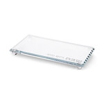 Beveled Glass Tray for Candlesticks - Shabbat and Holidays in Silver