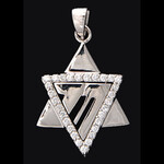 Sterling Silver Star of David and Chai Necklace