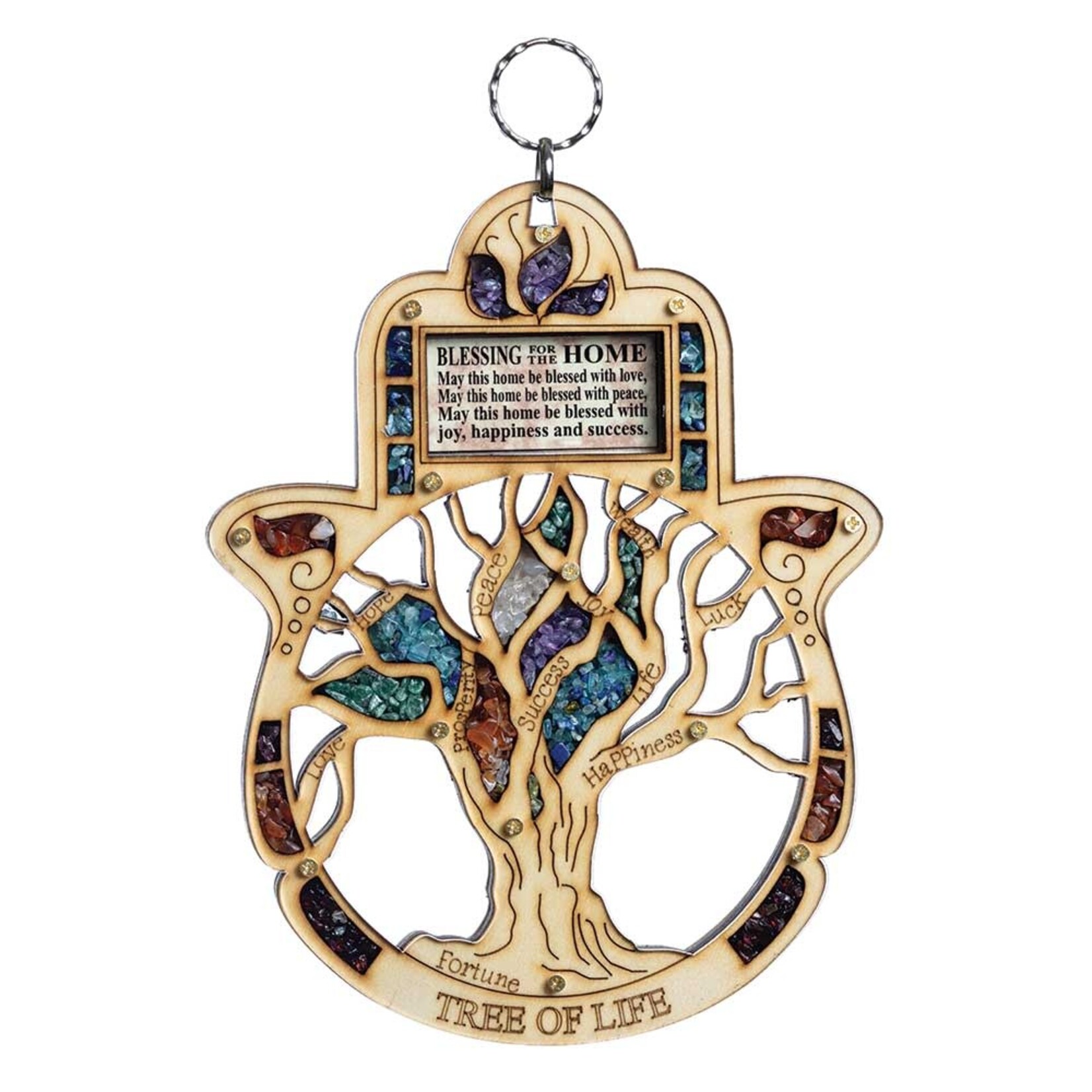 Tree of LIfe Hamsa Home Blessing - Hebrew or English