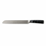 Hi-Carbon Steel Challah Knife with Black Resin Handle