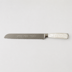 Hi-Carbon Steel Challah Knife with White Resin Handle