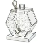 Lucite Honey Dish - Honeycomb Silver