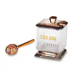 Crystal Glass Honey Dish-Rose Gold