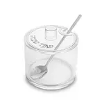 Lucite Honey Dish - Silver