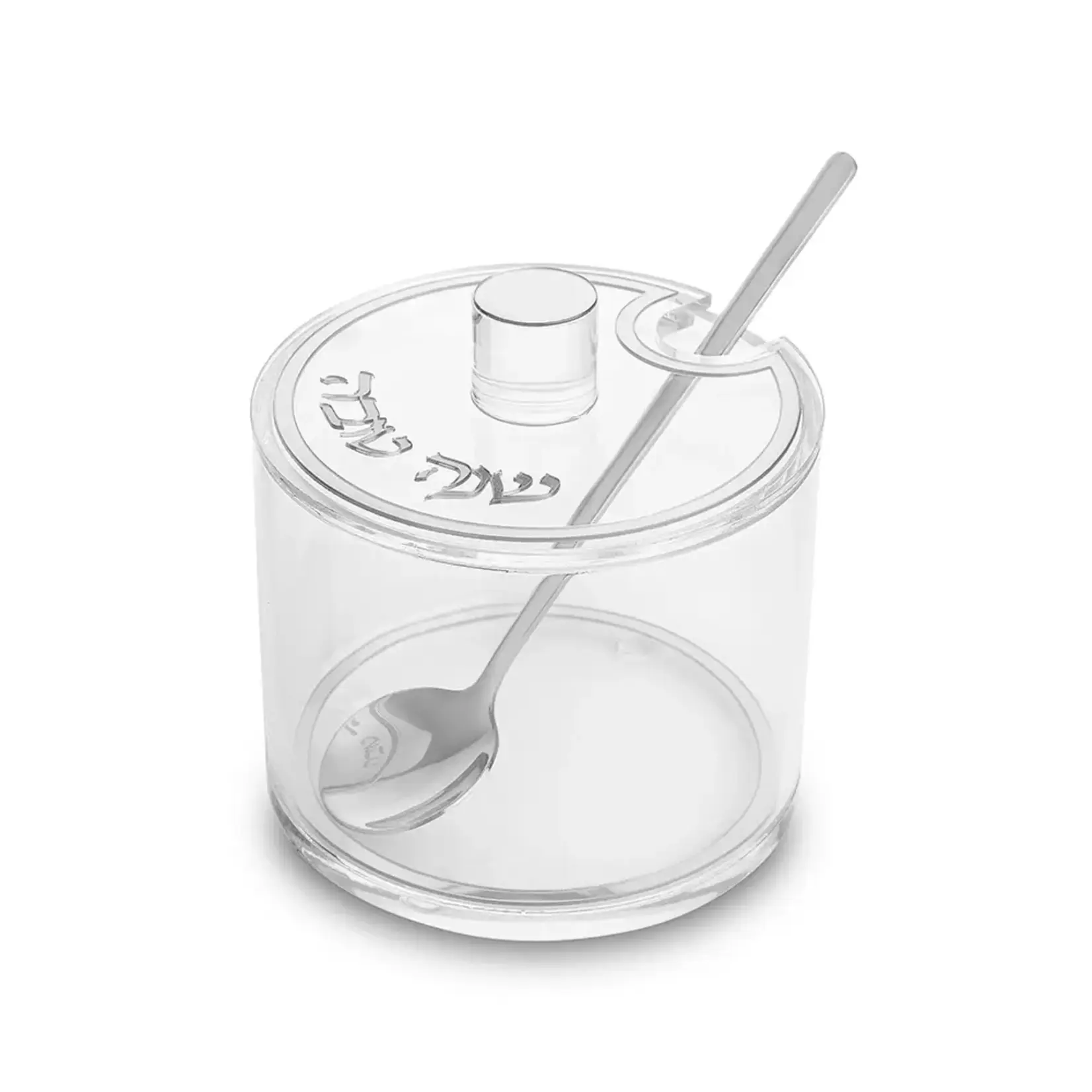 Lucite Honey Dish - Silver
