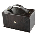 Leatherette Etrog Box - Brown