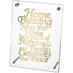 Lucite Home Blessing in Gold - English