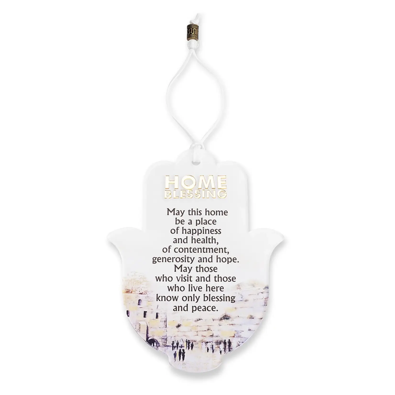 Lucite Hamsa w/ Home Blessing at The Kotel - English