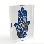 Hamsa Love Hearts Crystal Block
