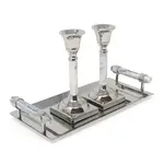 Candlestick Set with Tray - Marble