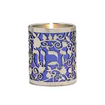 Metal w/ Cutout Memorial Candle Holder - Blue