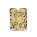 Metal w/ Cutout Memorial Candle Holder - Gold