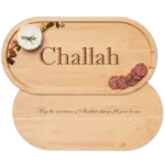 Challah - Oval Maple Wood Charcuterie Board 20 X 9"