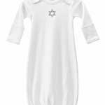 Silver Magen David Bris Gown - 100% Cotton