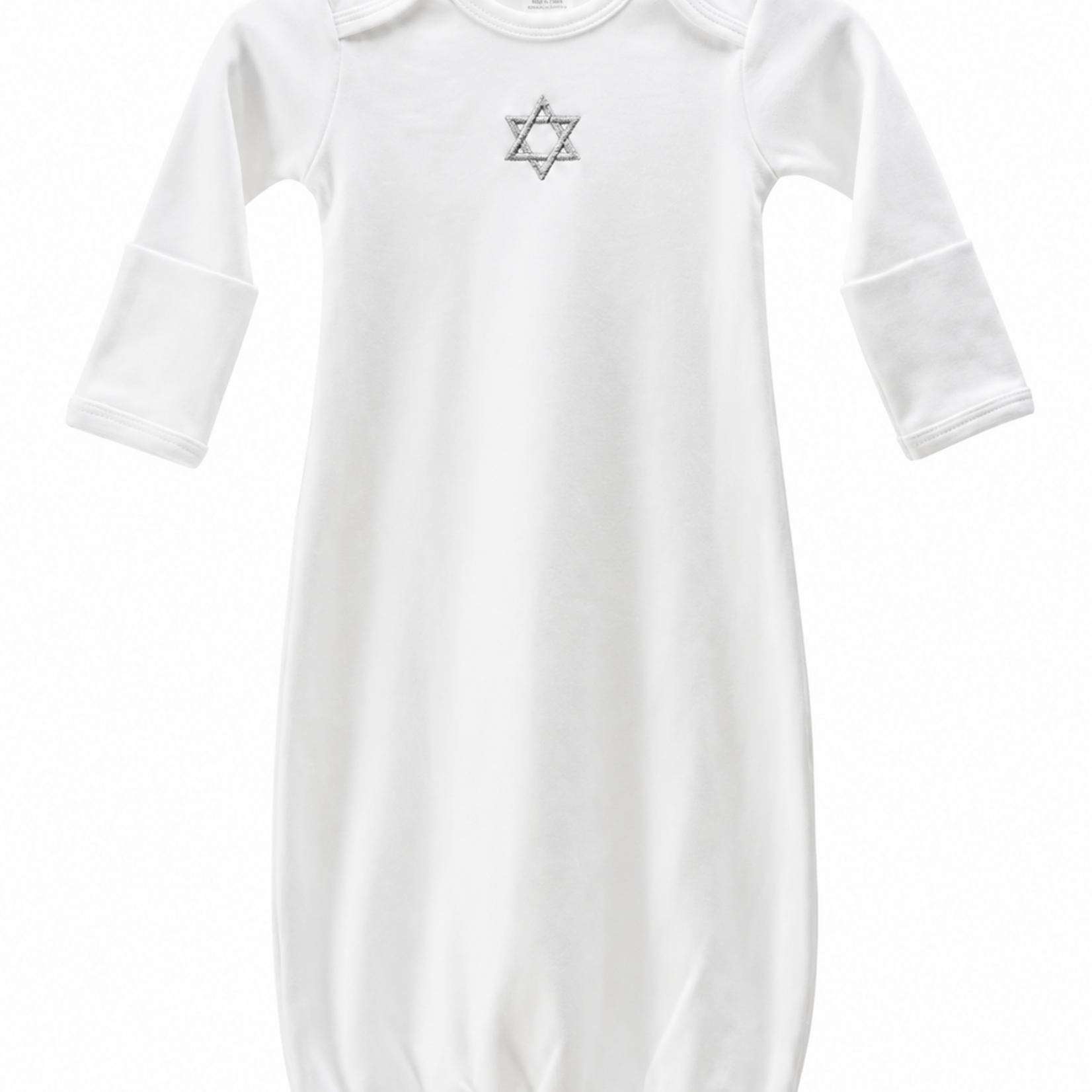 Silver Magen David Bris Gown - 100% Cotton