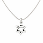 Sterling Silver Symmetrical Star Pendant with 18" Chain