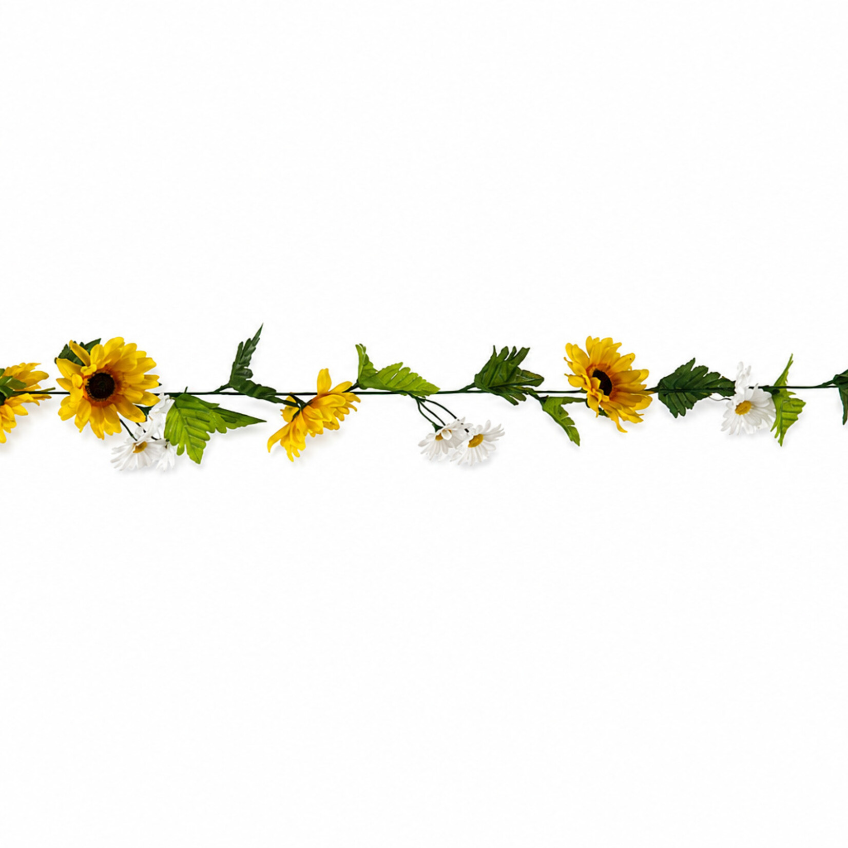 8' Garland of Sunflowers and Daisies