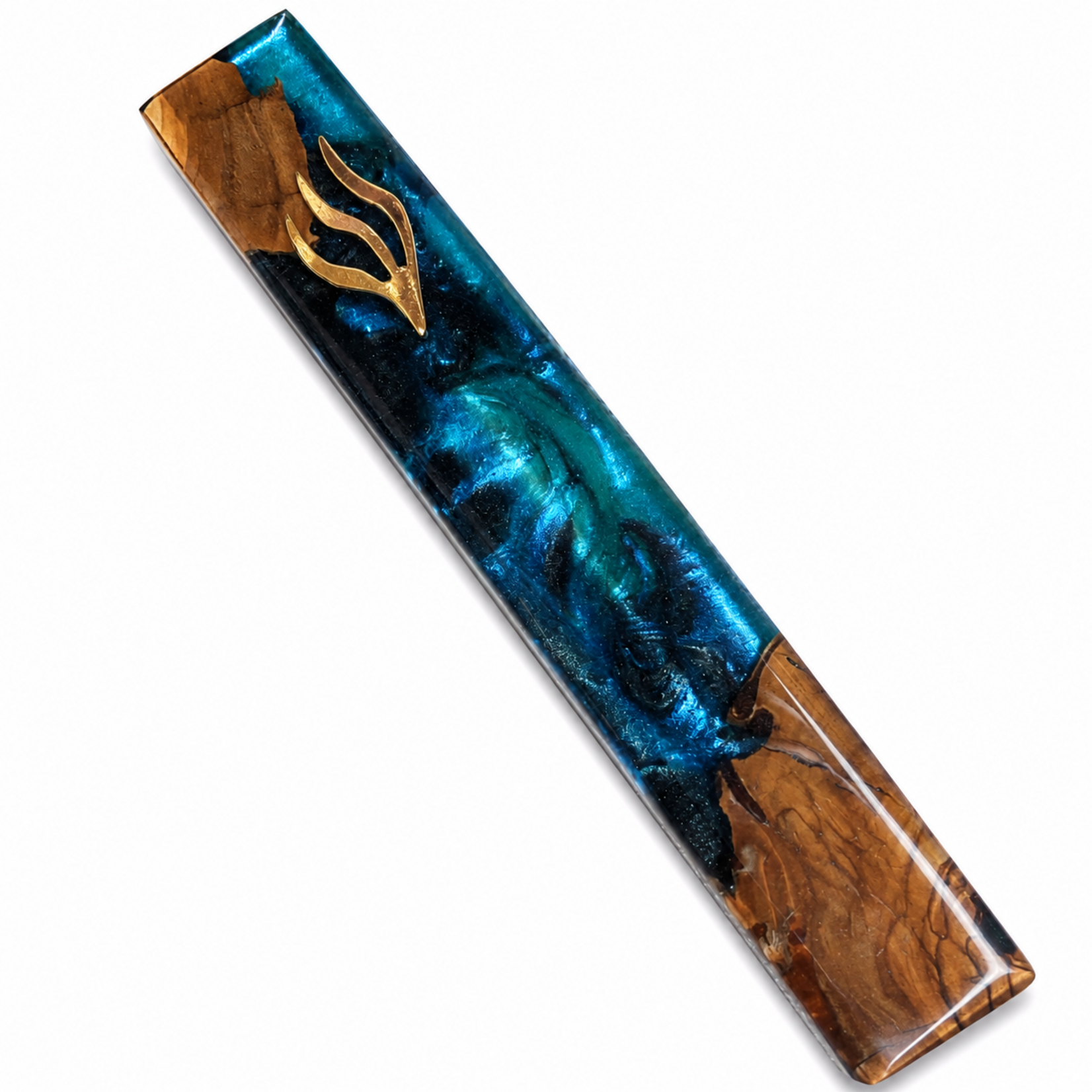 Large Epoxy Mezuzah-Olive Wood - Assorted Colors