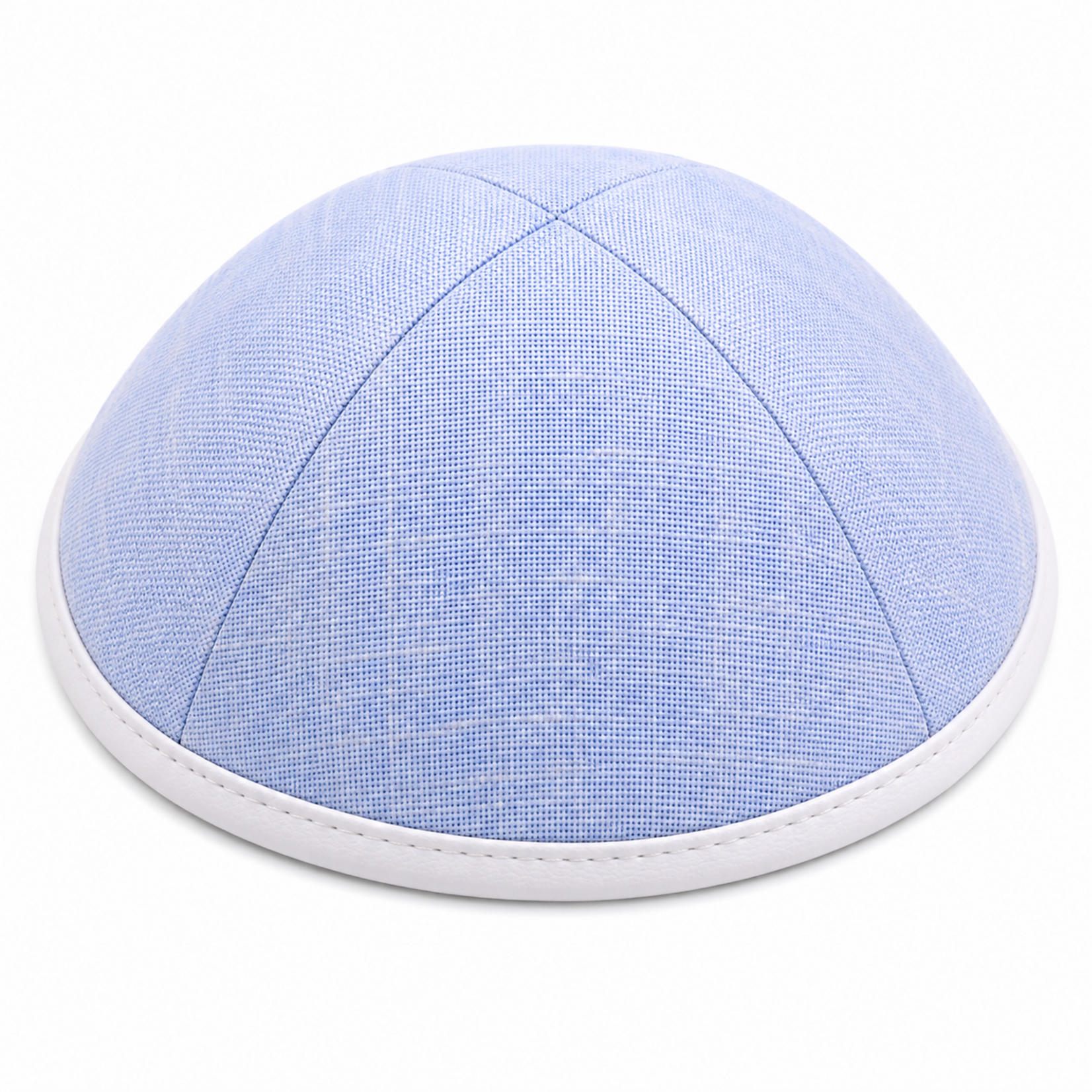 Linen Lt. Blue w/ White Leather Trim - 5