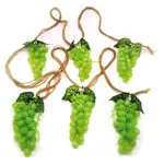 Six Cluster Green Grape Garland On Rope- 9'