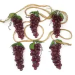 Six Cluster Red Grape Garland- 9'