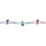8" 4 Section Multi Colored Garland