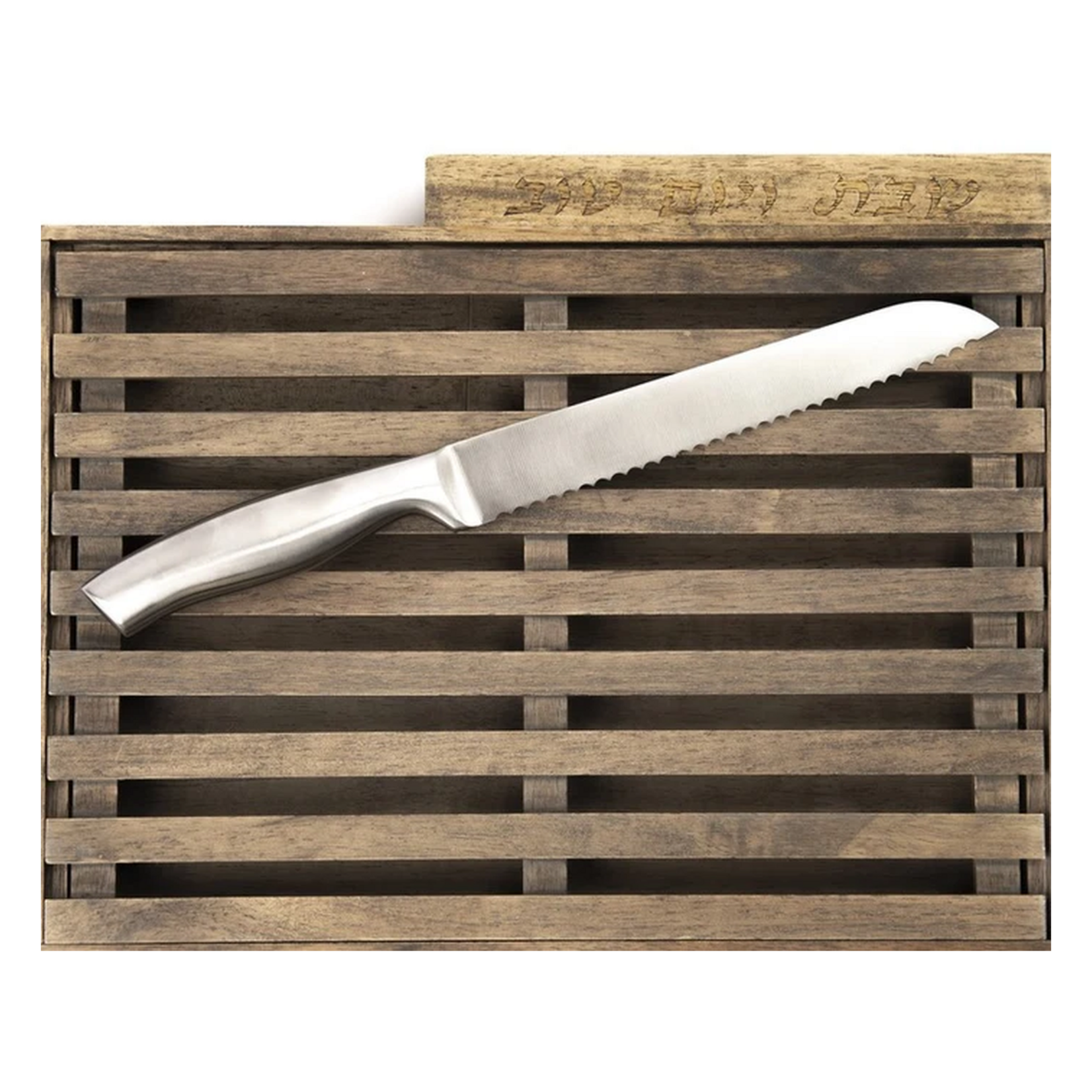 Hardwood Challa Board W/ Crumb Catcher & Knife