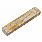 Lines Mezuzah Case - Gold