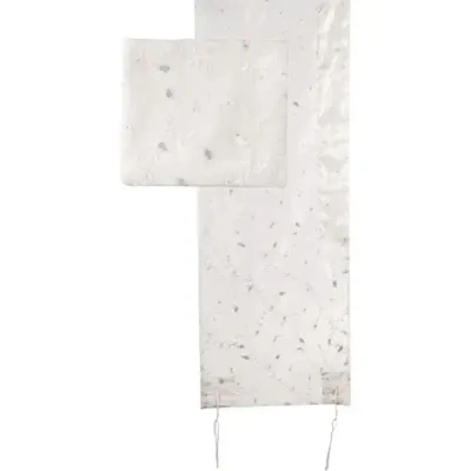 White Organza Tallit with Embroidery