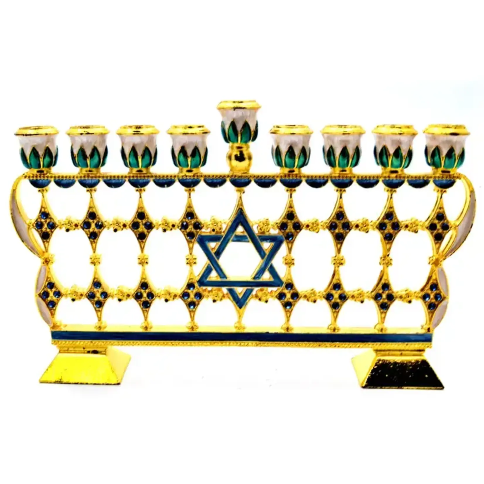 Star of David Jeweled Menorah