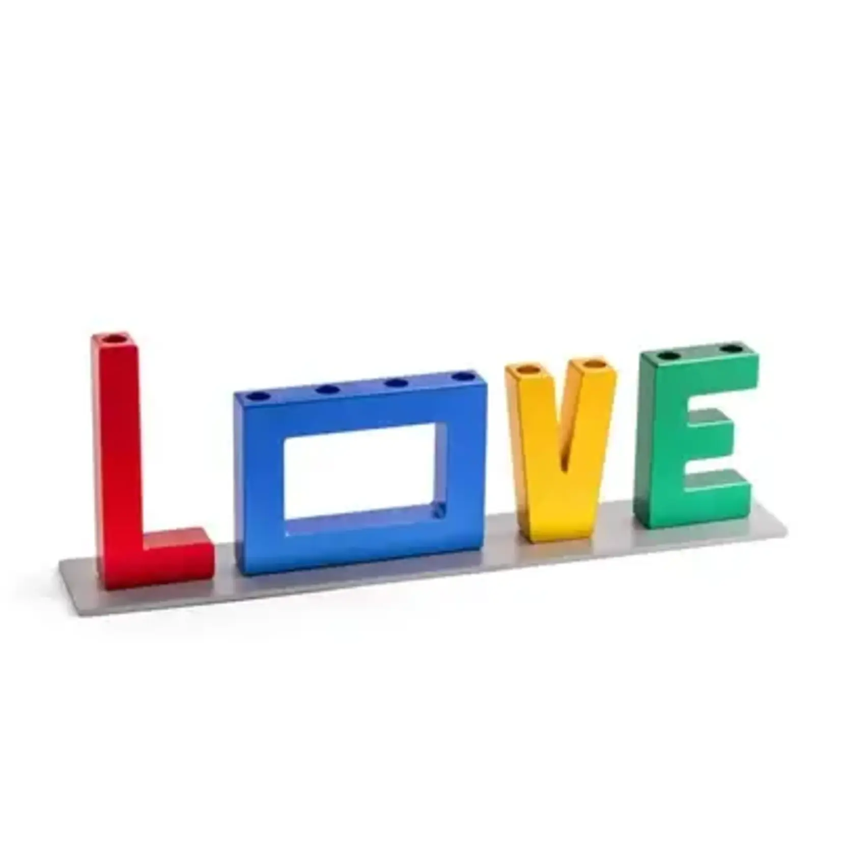 Multi-Color LOVE Menorah