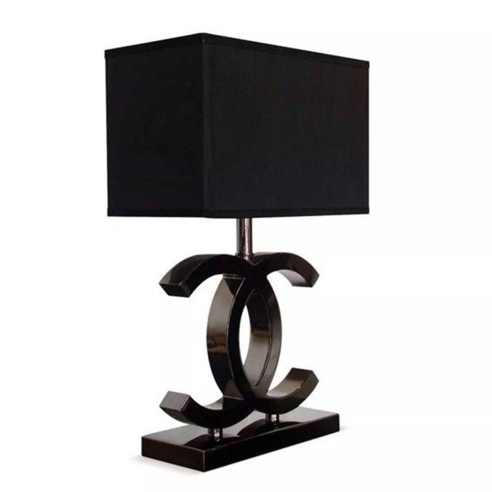 20&quot; Chanel CC Table Lamp Deluxe Furniture and Crafts